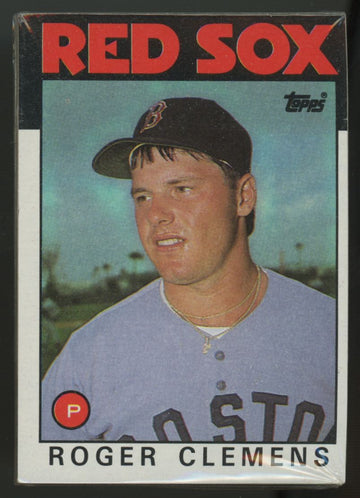 1986 Topps Baseball Grocery Cello Pack Sealed Roger Clemens On Front
