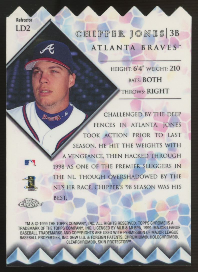 1999 Topps Chrome Chipper Jones Lord Of The Diamond Refractor #LD2