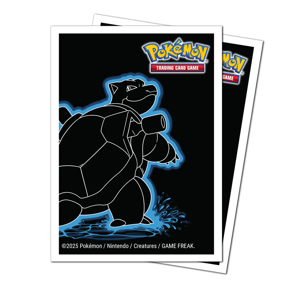 Ultra Pro: Pokemon Neon Kanto 105ct Apex Standard Sleeves - Blastoise