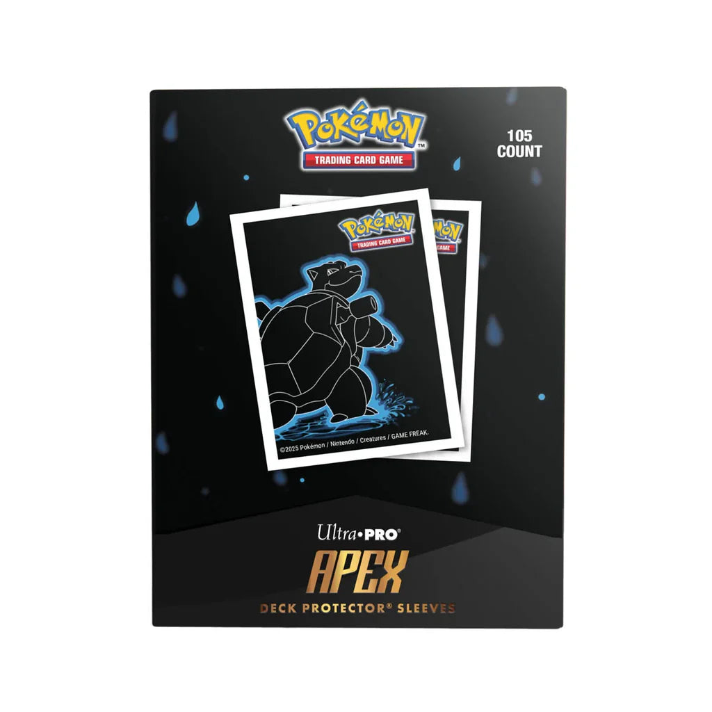 Ultra Pro: Pokemon Neon Kanto 105ct Apex Standard Sleeves - Blastoise