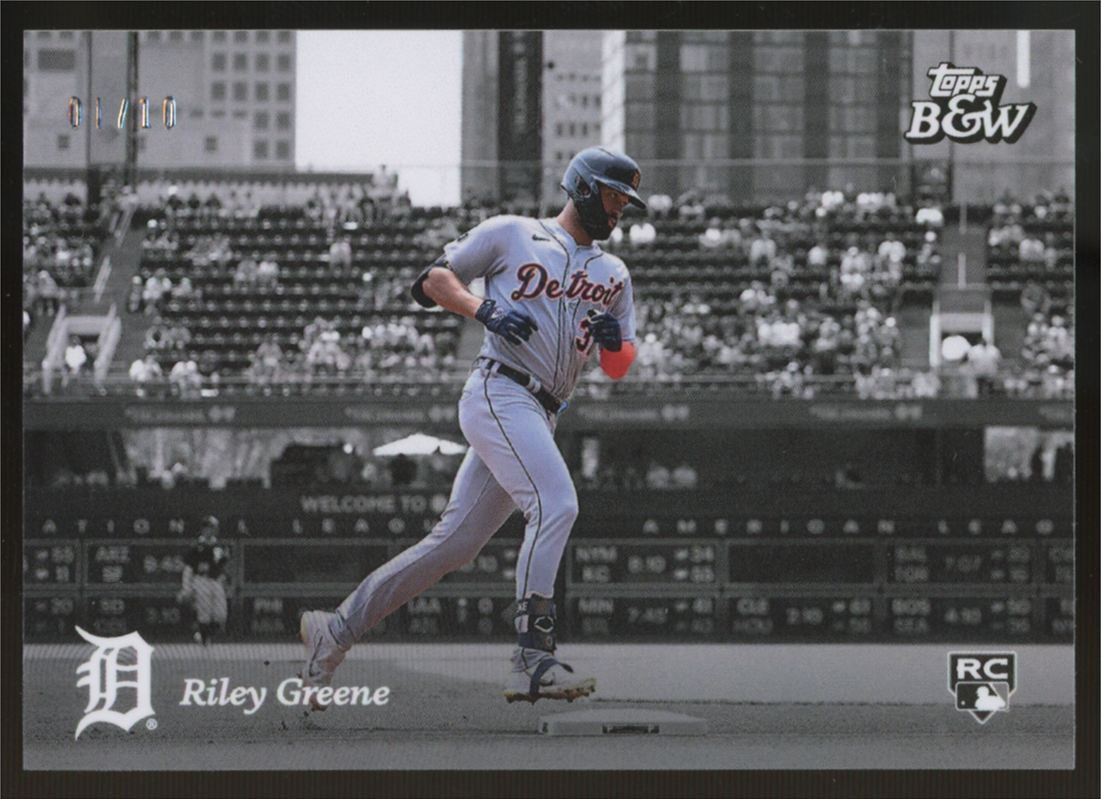 2023 Topps Black And White Riley Greene RC Player Color /10 #89