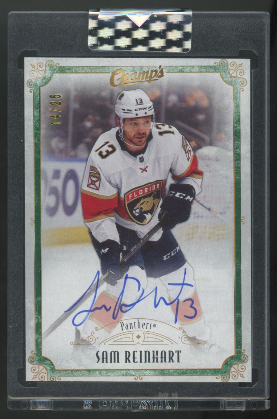2021-22 Upper Deck Clear Cut Sam Reinhart Champ's Auto /25 #C-SR