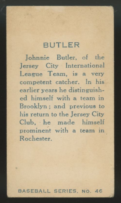 1912 C46 Imperial Johnnie Butler #46 VG-VG/EX
