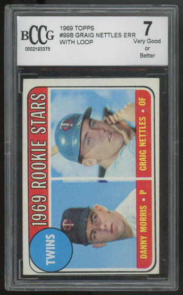1969 Topps Graig Nettles RC 1969 Rookie Stars #99 BCCG 7
