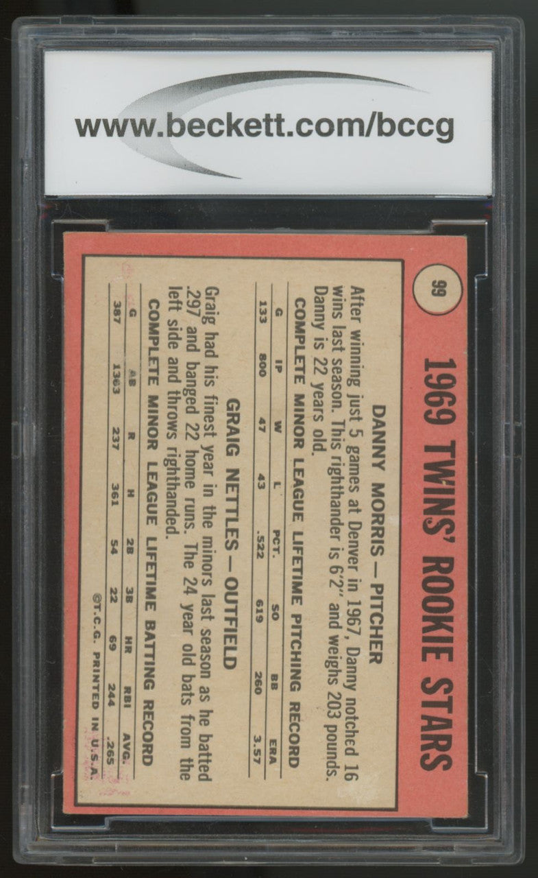 1969 Topps Graig Nettles RC 1969 Rookie Stars #99 BCCG 7
