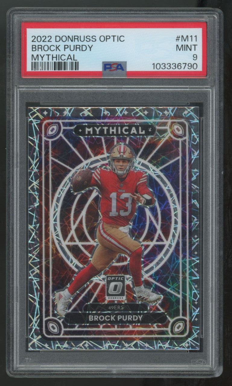 2022 Panini Donruss Optic Brock Purdy Mythical SSP #M-11 PSA 9