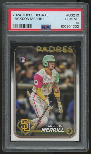 2024 Topps Update Jackson Merrill RC #US210 PSA 10