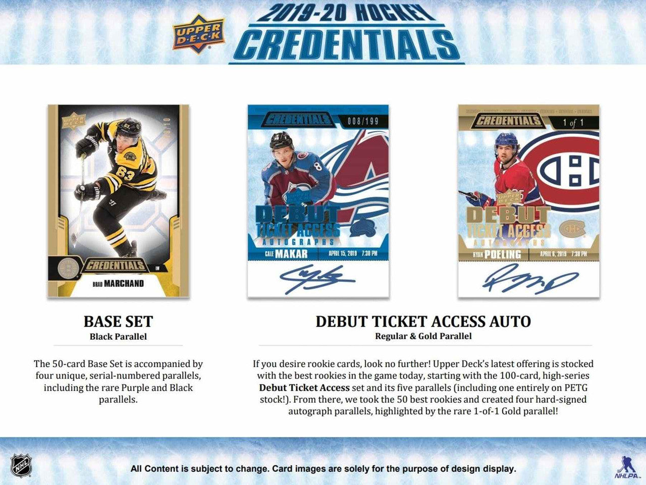 2019/20 Upper Deck Credentials Hockey Hobby Box