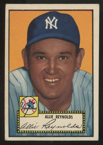 1952 Topps Allie Reynolds Black Back #67 VG/EX "A"