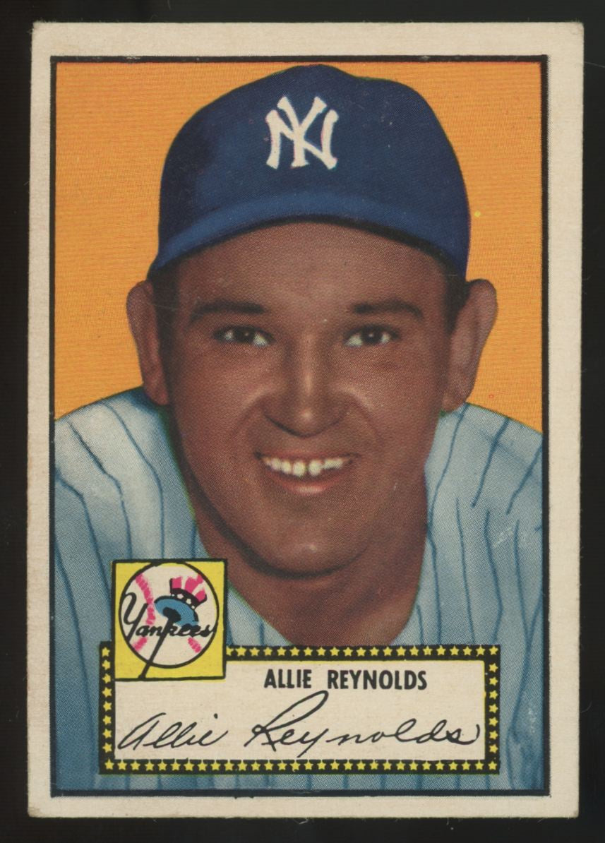 1952 Topps Allie Reynolds Black Back #67 VG/EX "A"