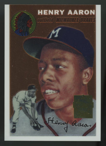 2000 Topps Hank Aaron Chrome Commemorative 1954 Reprint #1