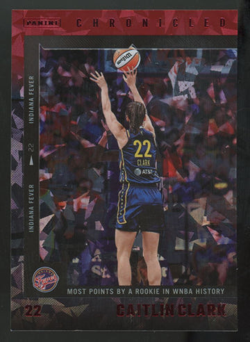 2025 Panini Caitlin Clark Chronicled Red Cracked Ice #12