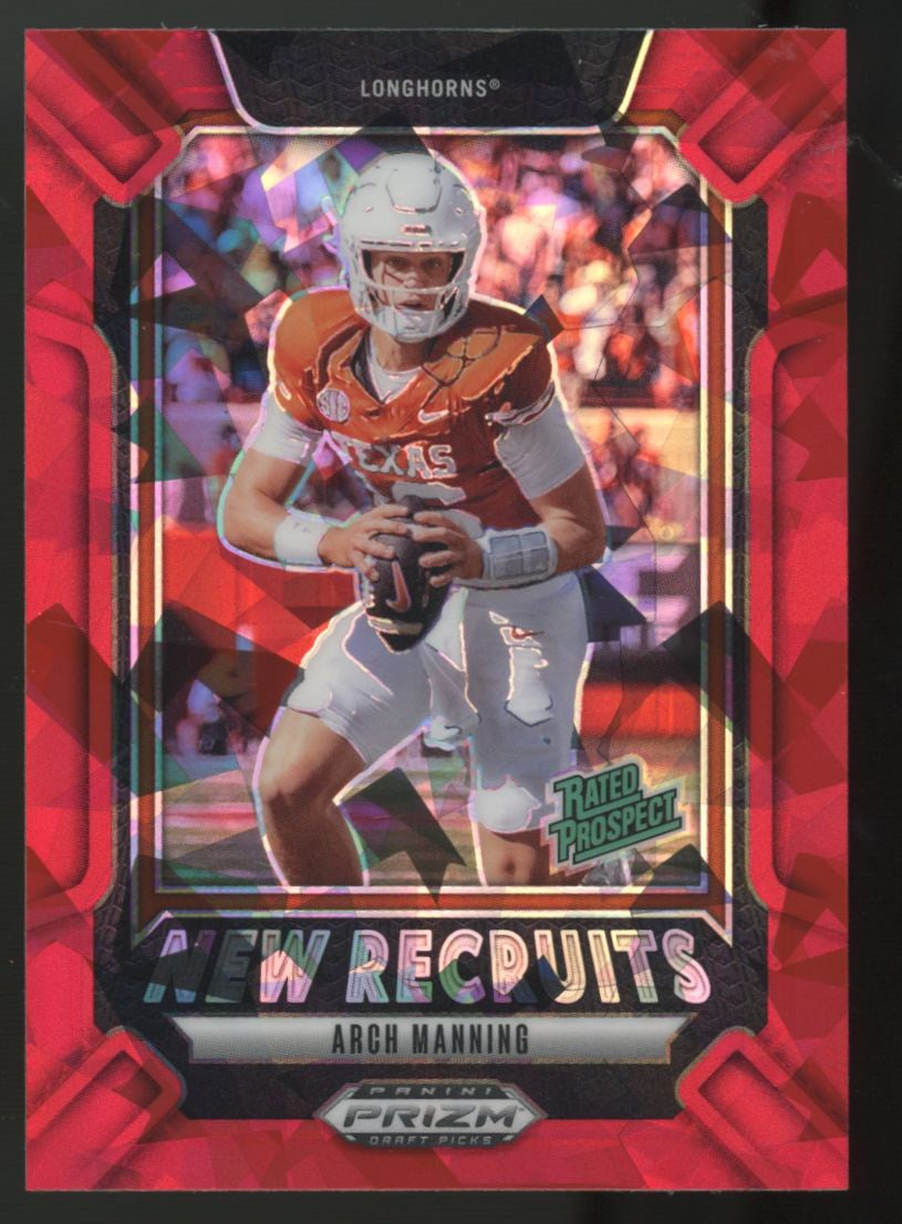 2025 Prizm Draft Arch Manning Rated Prospect New Recruits Red Cracked Ice #22