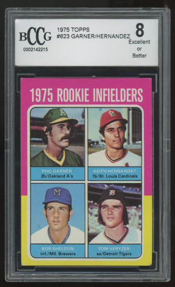 1975 Topps Phil Garner/Keith Hernandez RC Rookie Infielders #623 BCCG 8