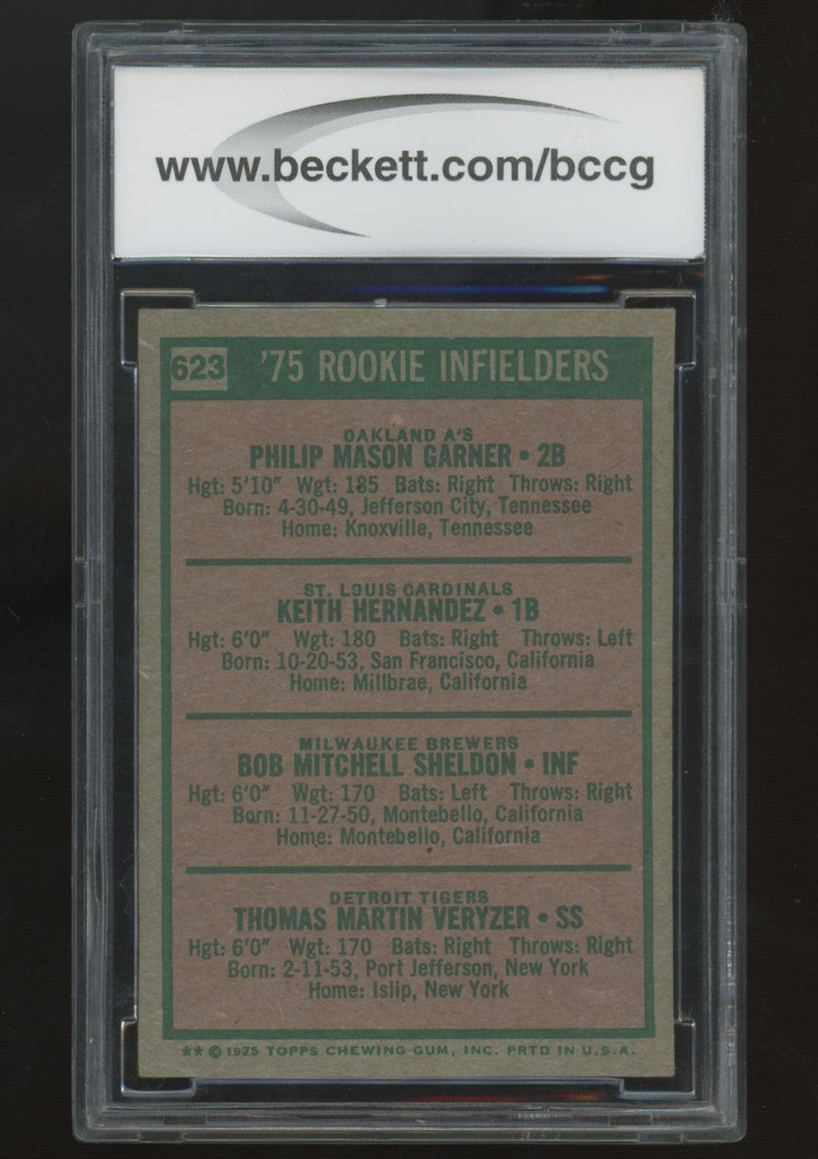 1975 Topps Phil Garner/Keith Hernandez RC Rookie Infielders #623 BCCG 8