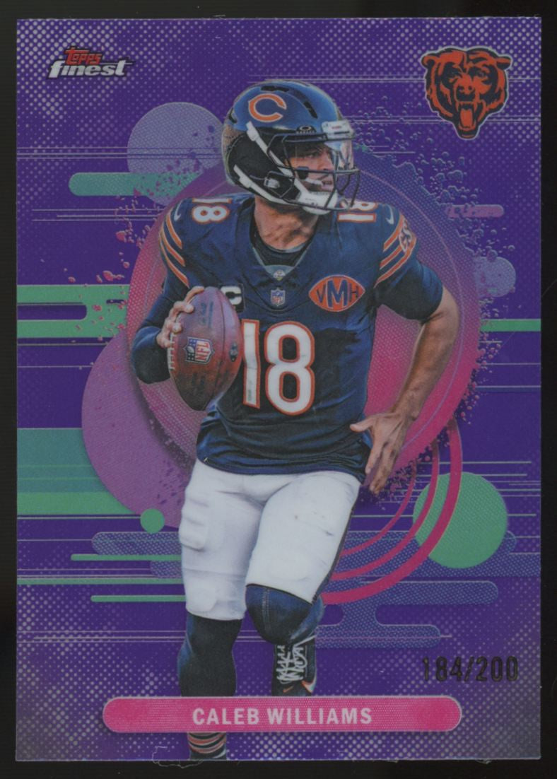 2025 Topps Finest Caleb Williams Uncommon Purple Refractor /200 #127