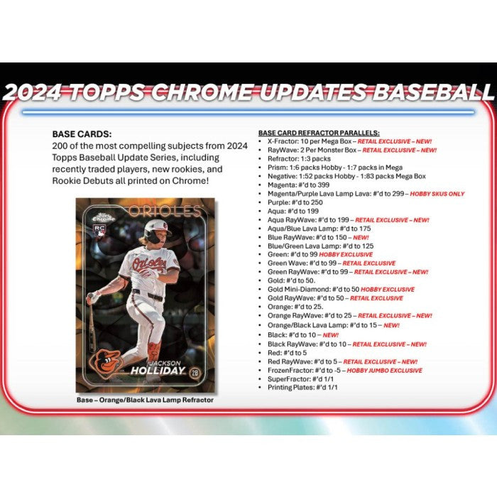 2024 Topps Chrome Update Series Baseball Jumbo Hobby Box