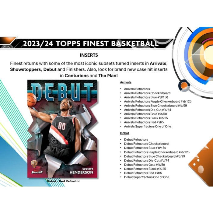 2023/24 Topps Finest Basketball Hobby Box Case (8)