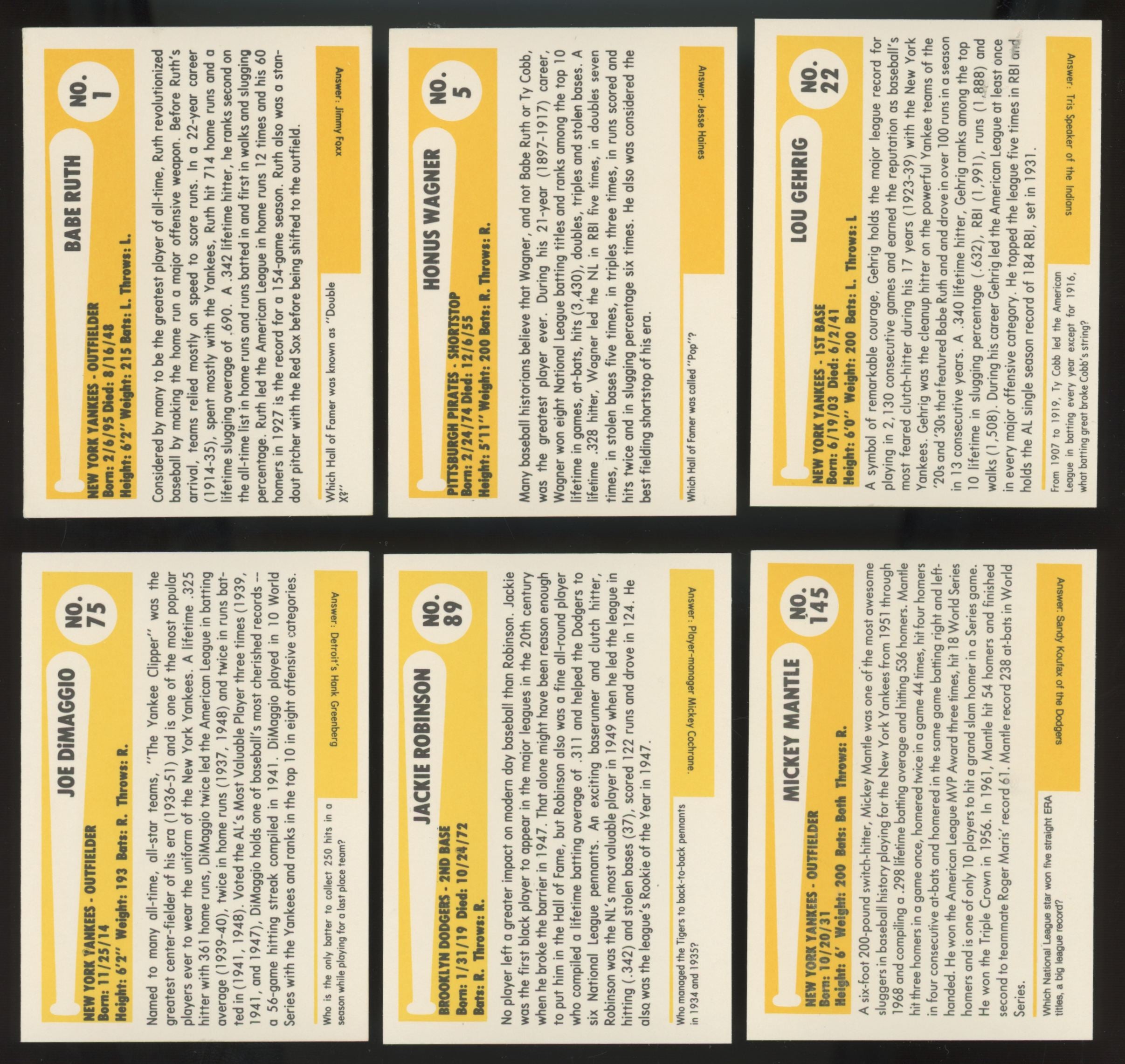 1980 SSPC Baseball Immortals Complete Set (173/173) EX/MT