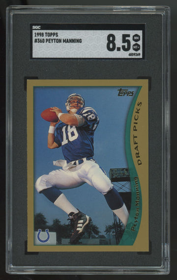 1998 Topps Peyton Manning RC Draft Picks #360 SGC 8.5