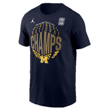 Michigan Wolverines 2026 NCAA Men's Basketball Champions Locker Room T-Shirt M