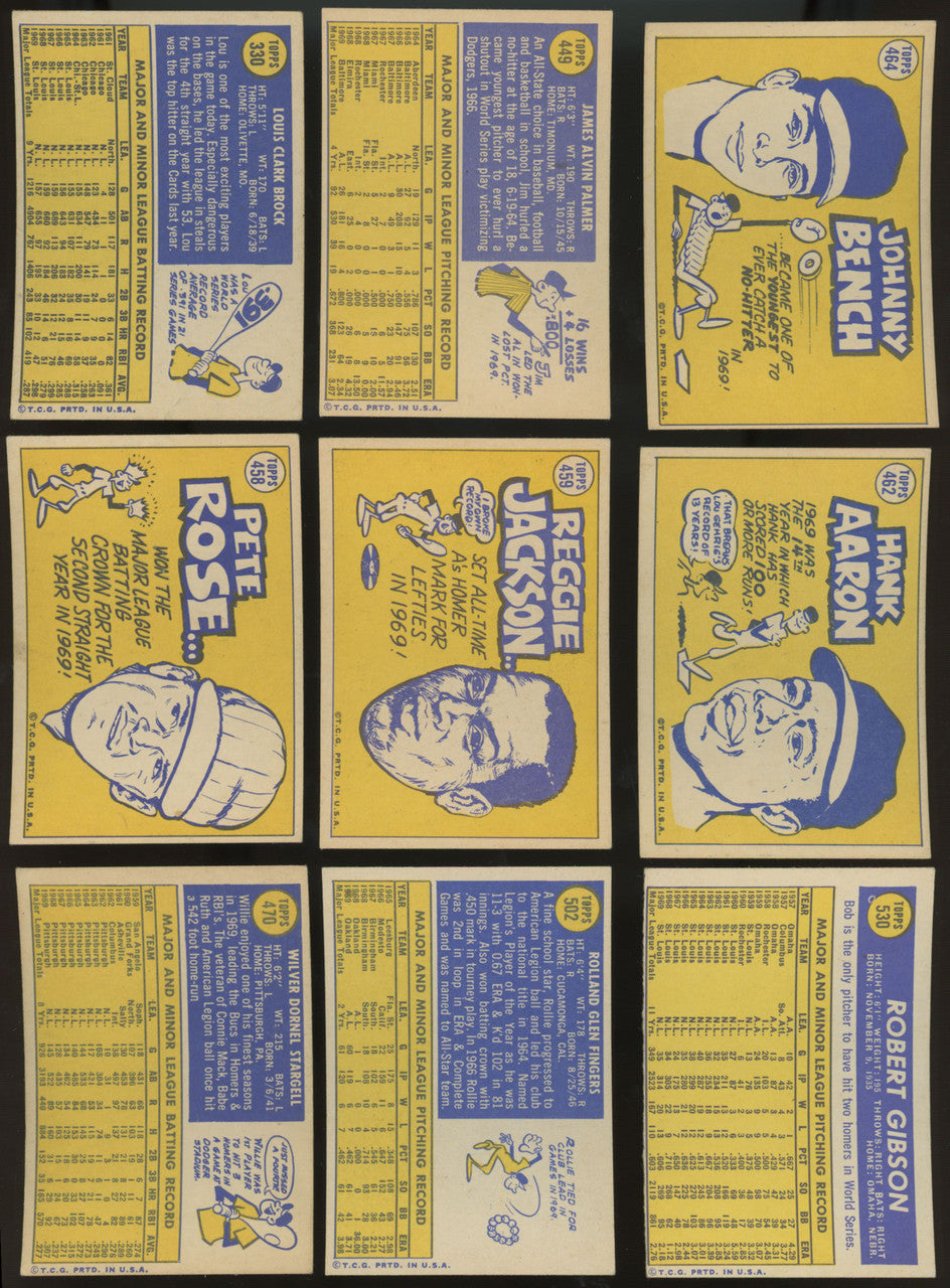 1970 Topps Baseball Complete Set (720) VG-EX Overall