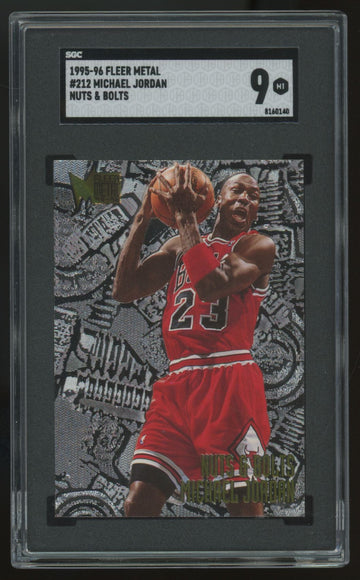 1995-96 Fleer Metal Michael Jordan Nuts & Bolts #212 SGC 9