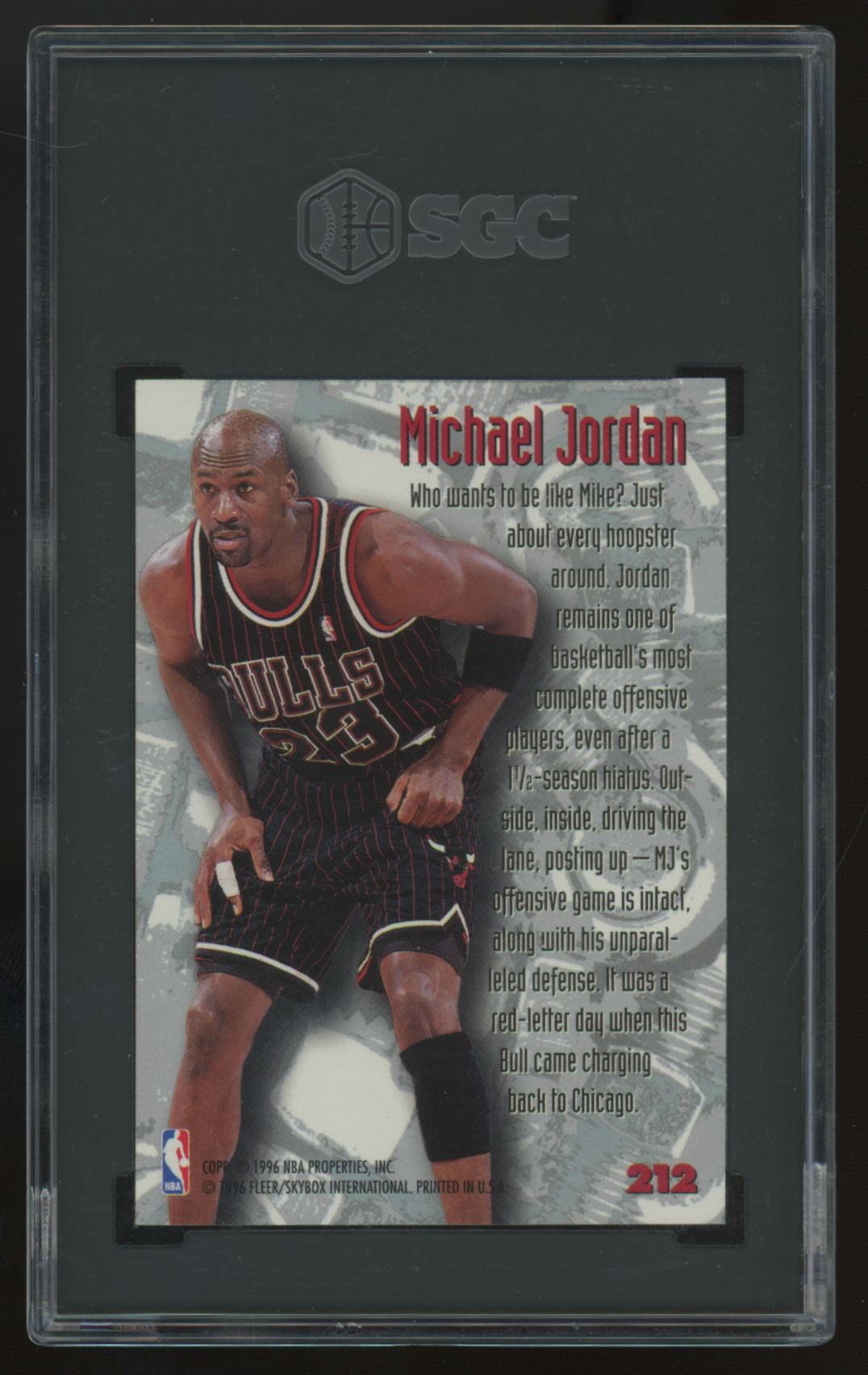 1995-96 Fleer Metal Michael Jordan Nuts & Bolts #212 SGC 9