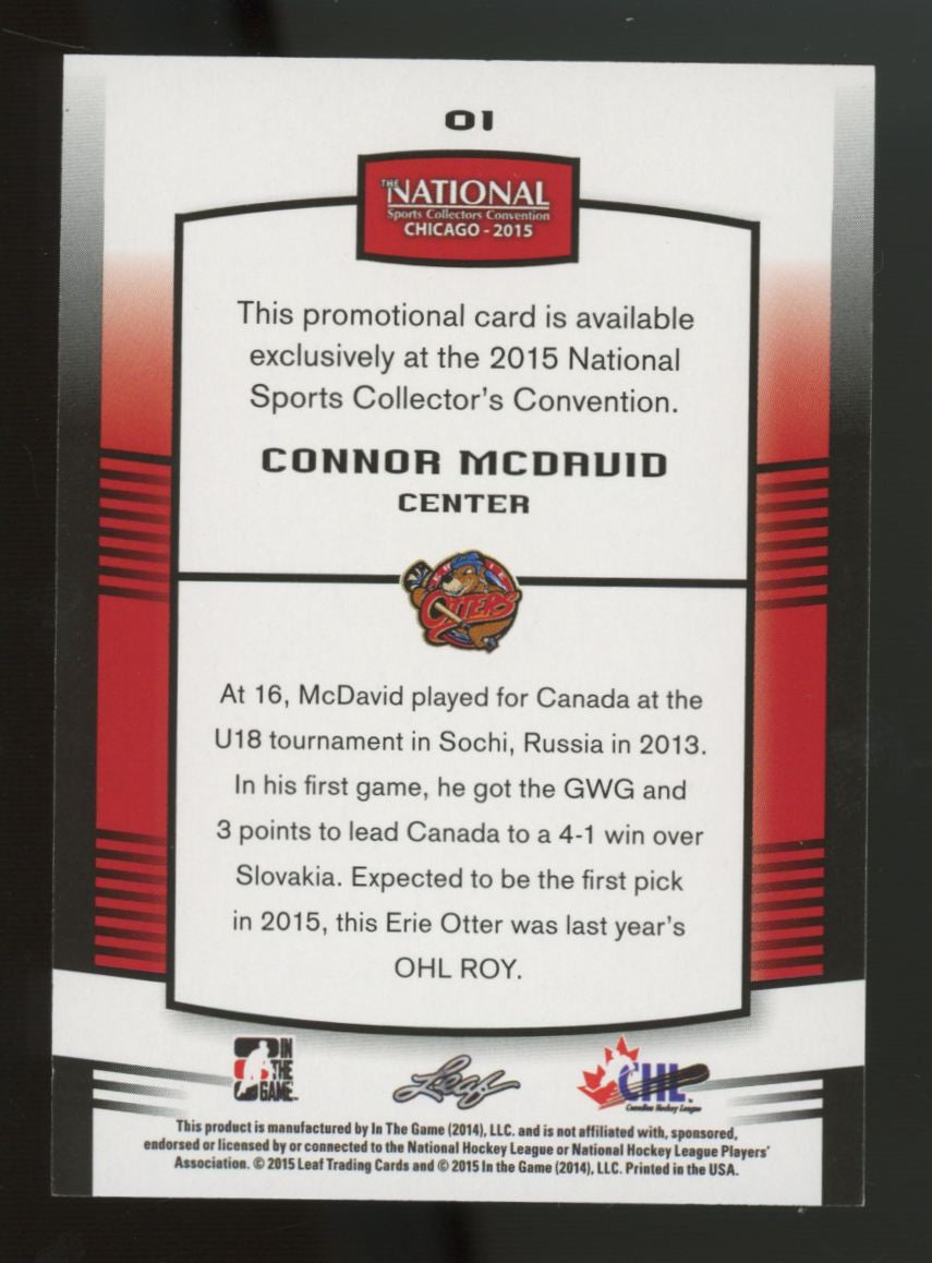 2014 In The Game Connor McDavid 2015 National Promo #01