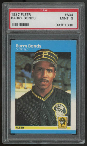 1987 Fleer Barry Bonds RC #604 PSA 9 *300