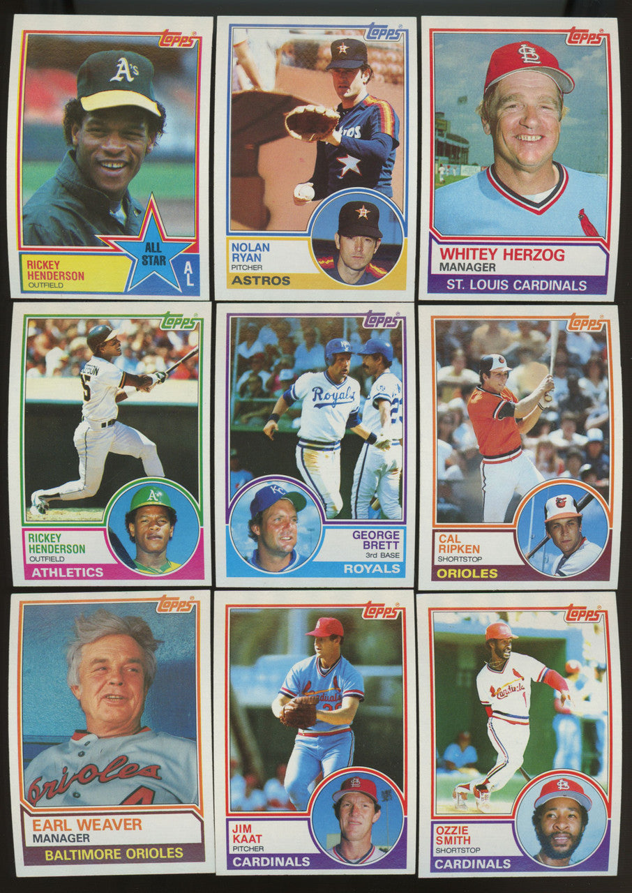 1983 Topps Baseball Complete Set (792) NM Gwynn Boggs Sandberg RC