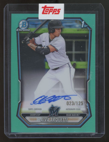 2026 Bowman Chrome Aiva Arquette 1st Aqua Refractor Auto /125 #CPA-AA