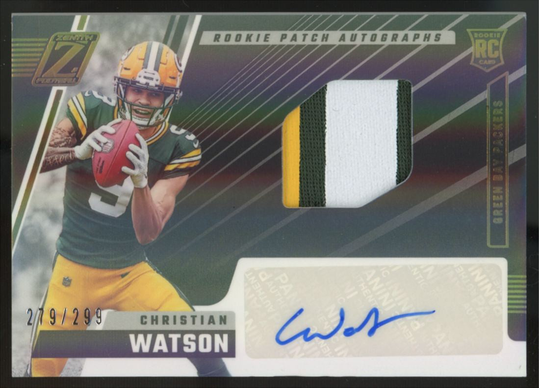 2022 Zenith Christian Watson RC Patch Auto RPA /299 #219
