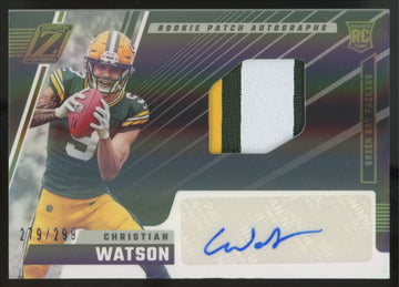 2022 Zenith Christian Watson RC Patch Auto RPA /299 #219