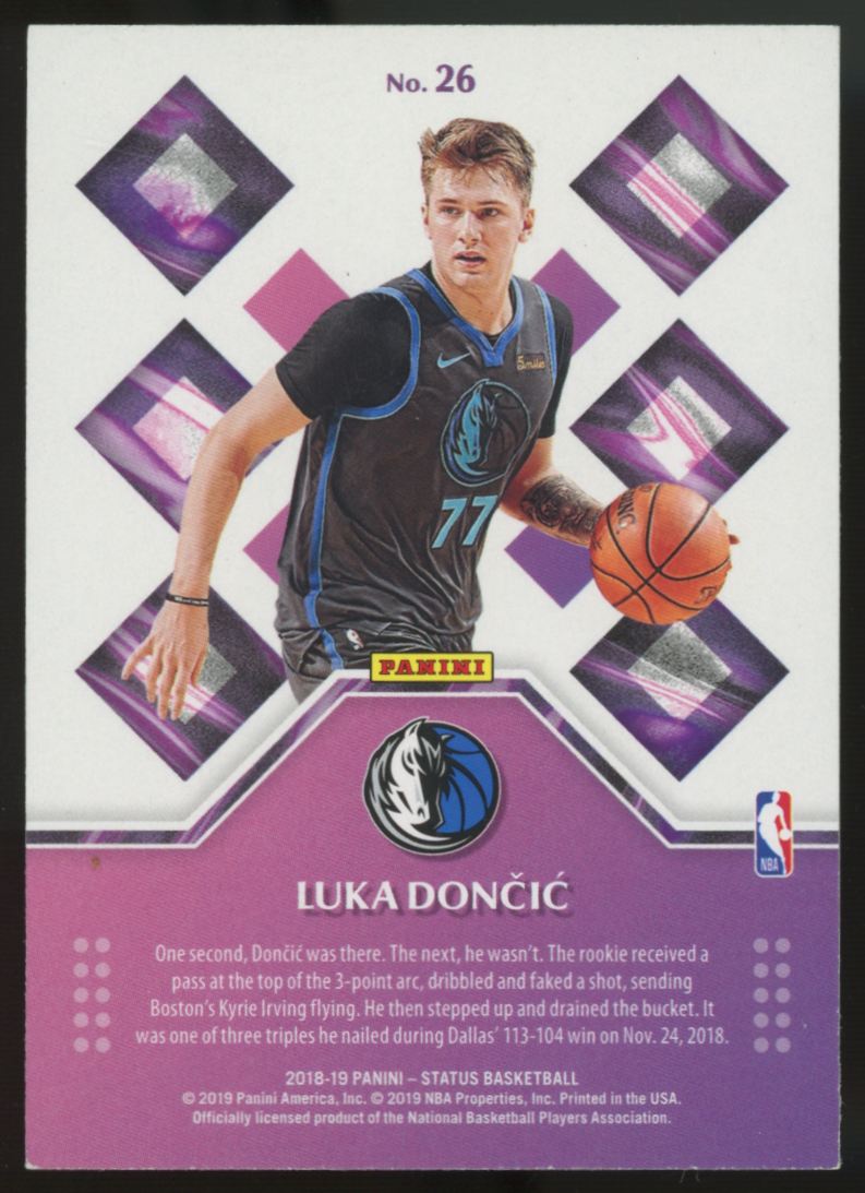 2018/19 Panini Status Luka Doncic RC Rookie Credentials #26