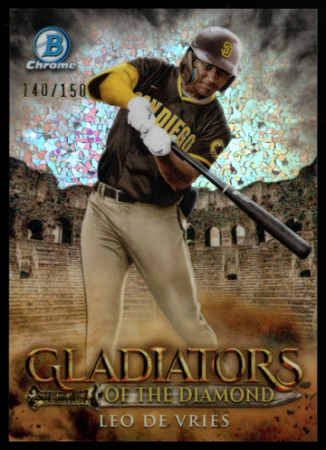 2024 Bowman Chrome Leo De Vries Mini-Diamond Gladiators Of The Diamond /150