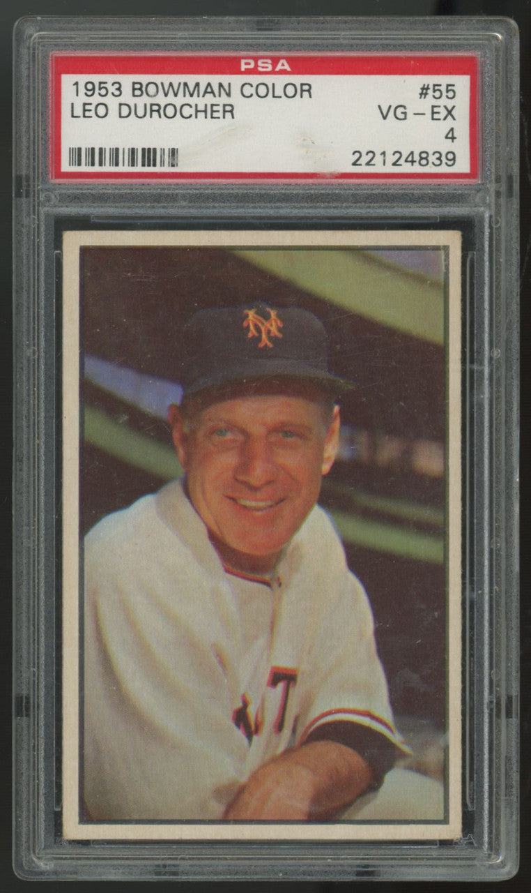 1953 Bowman Color Leo Durocher #55 PSA 4