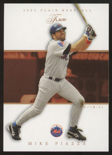 2005 Fleer Flair Mike Piazza Row 1 /100 #23