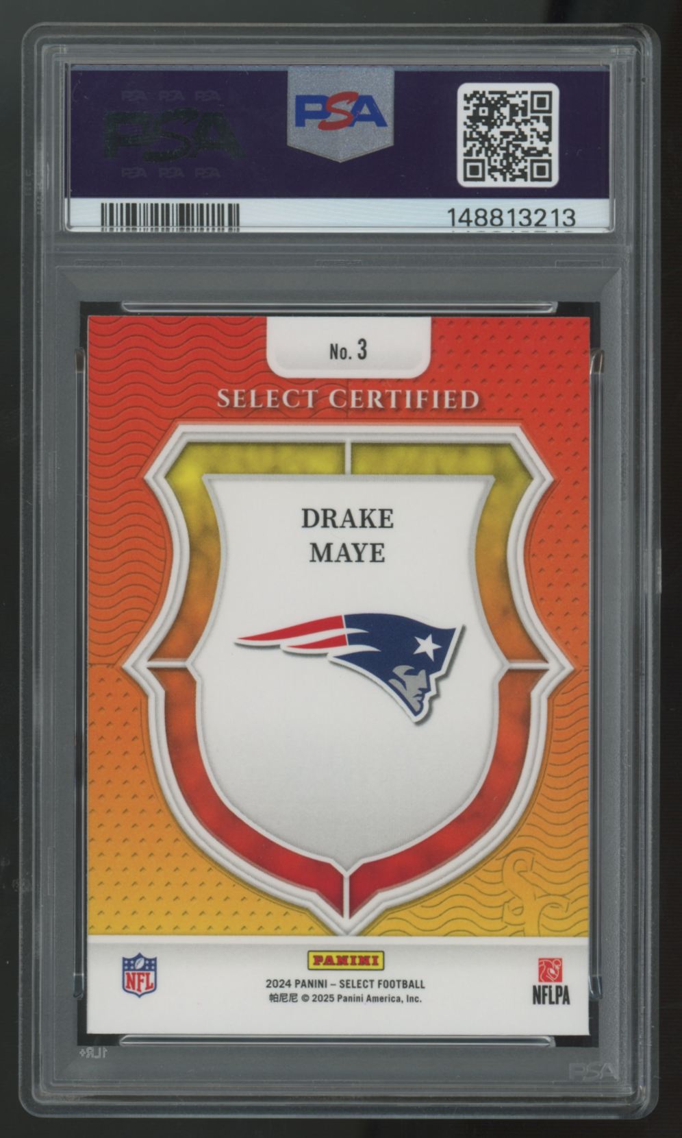 2024 Panini Select Drake Maye RC Certified Rookie #3 PSA 10
