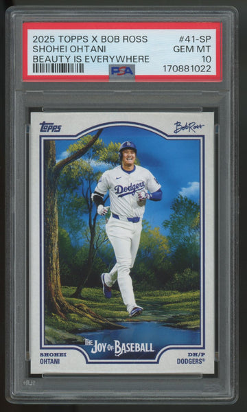 2025 Topps X Bob Ross Shohei Ohtani Beauty  Is Everywhere SSP #41-SP PSA 10