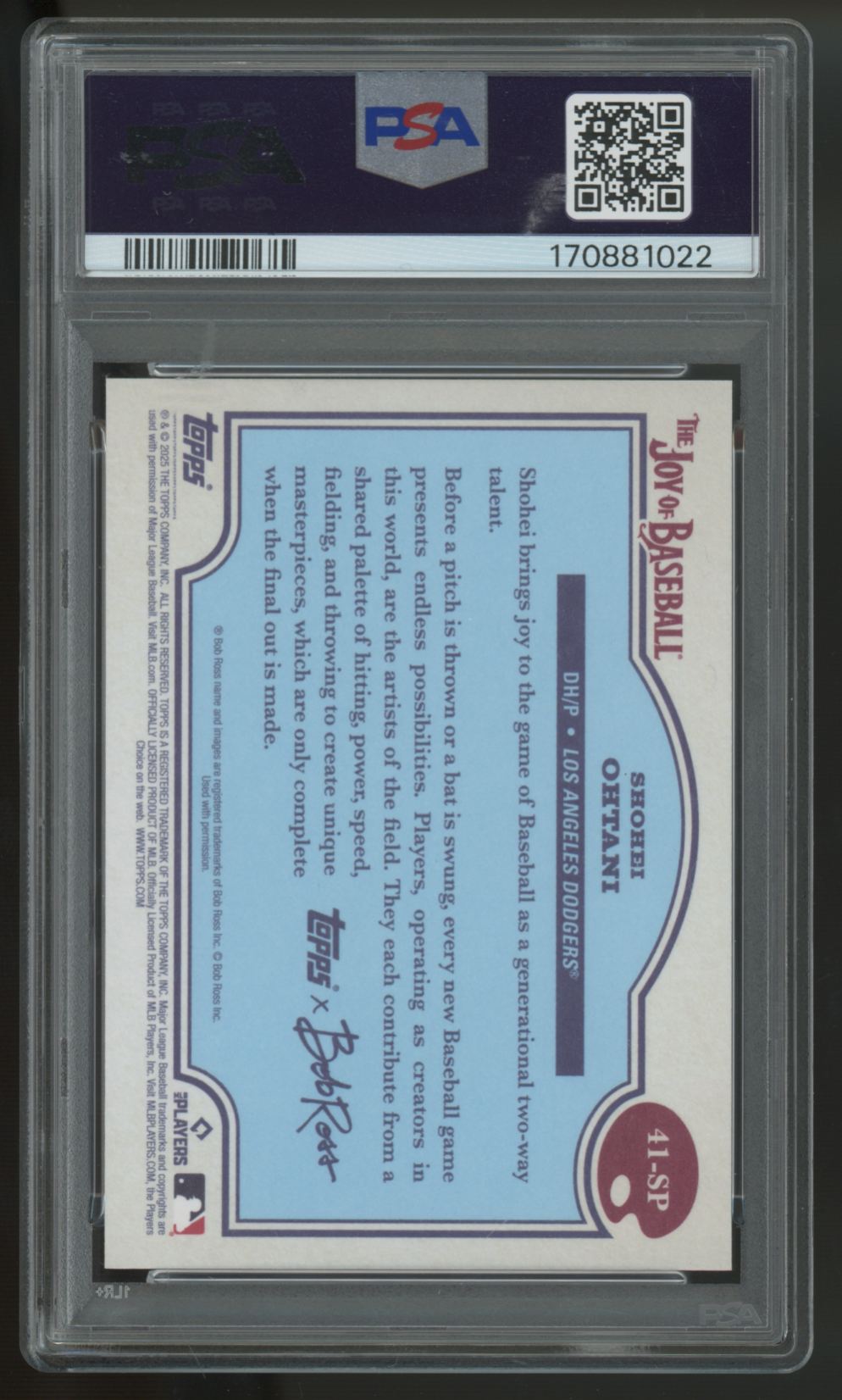 2025 Topps X Bob Ross Shohei Ohtani Beauty  Is Everywhere SSP #41-SP PSA 10