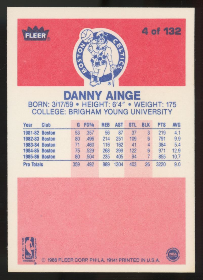 1986-87 Fleer Premier Danny Ainge #4