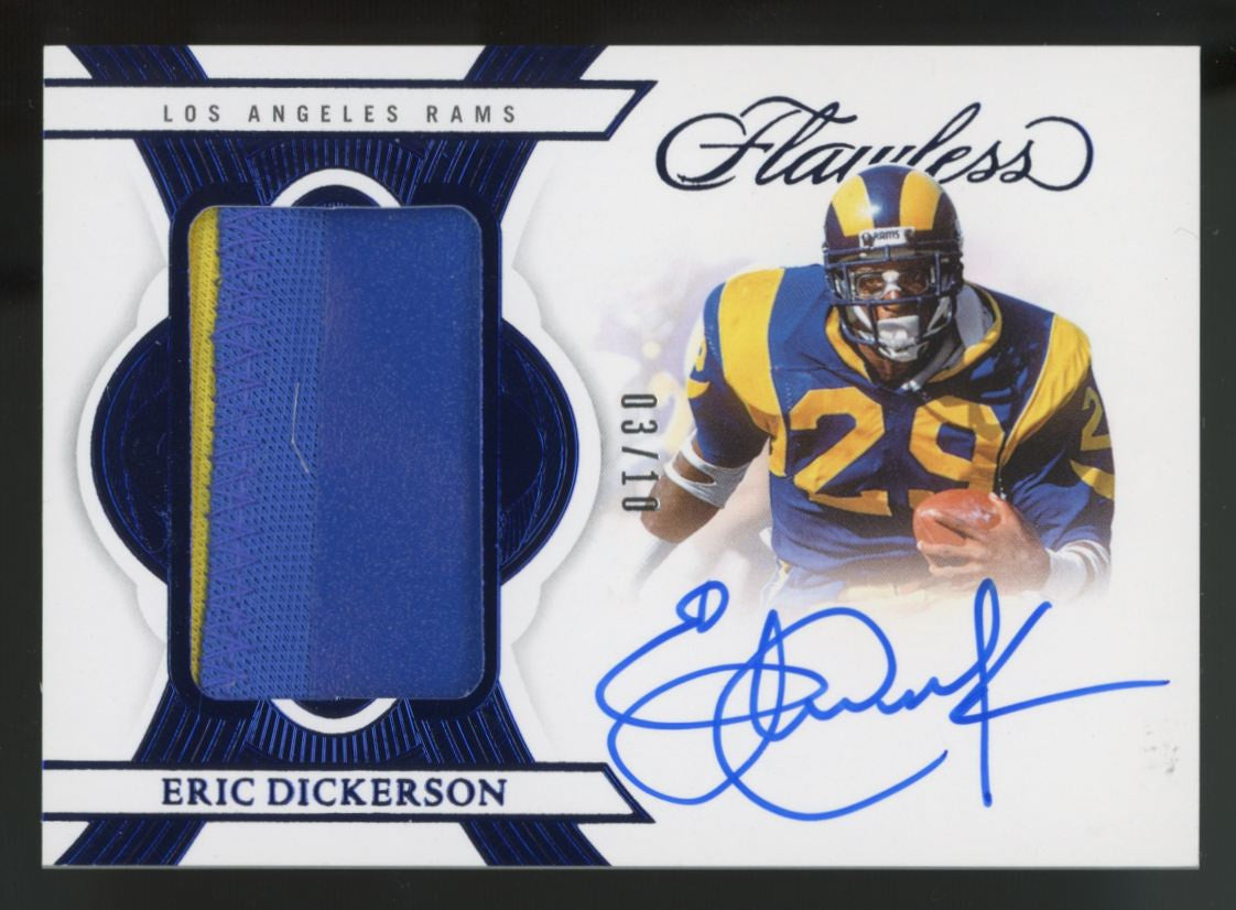 2025 Panini Flawless Eric Dickerson Sapphire Patch Auto /10 #PA-EDN