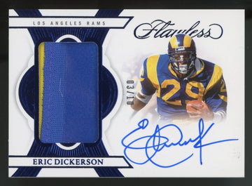 2025 Panini Flawless Eric Dickerson Sapphire Patch Auto /10 #PA-EDN