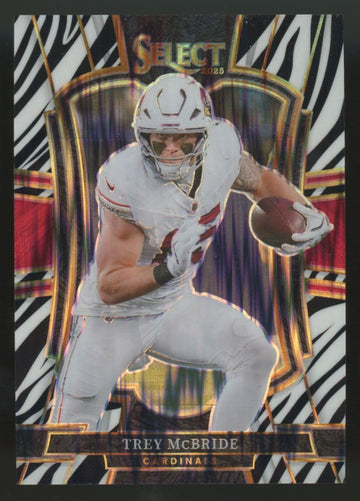 2025 Select Trey McBride Premier Level Zebra Shock Prizm SSP #124