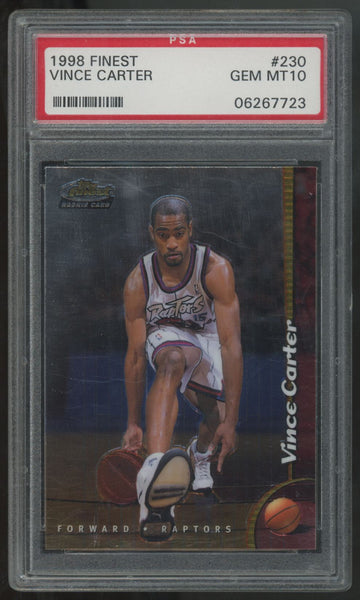 1998-99 Topps Finest Vince Carter RC #230 PSA 10