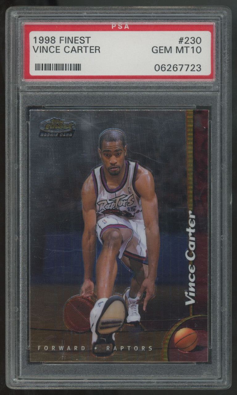1998-99 Topps Finest Vince Carter RC #230 PSA 10