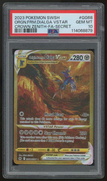 2023 Pokemon Orgin Forme Dialga VSTAR Crown Zenith Secret #GG68 PSA 10