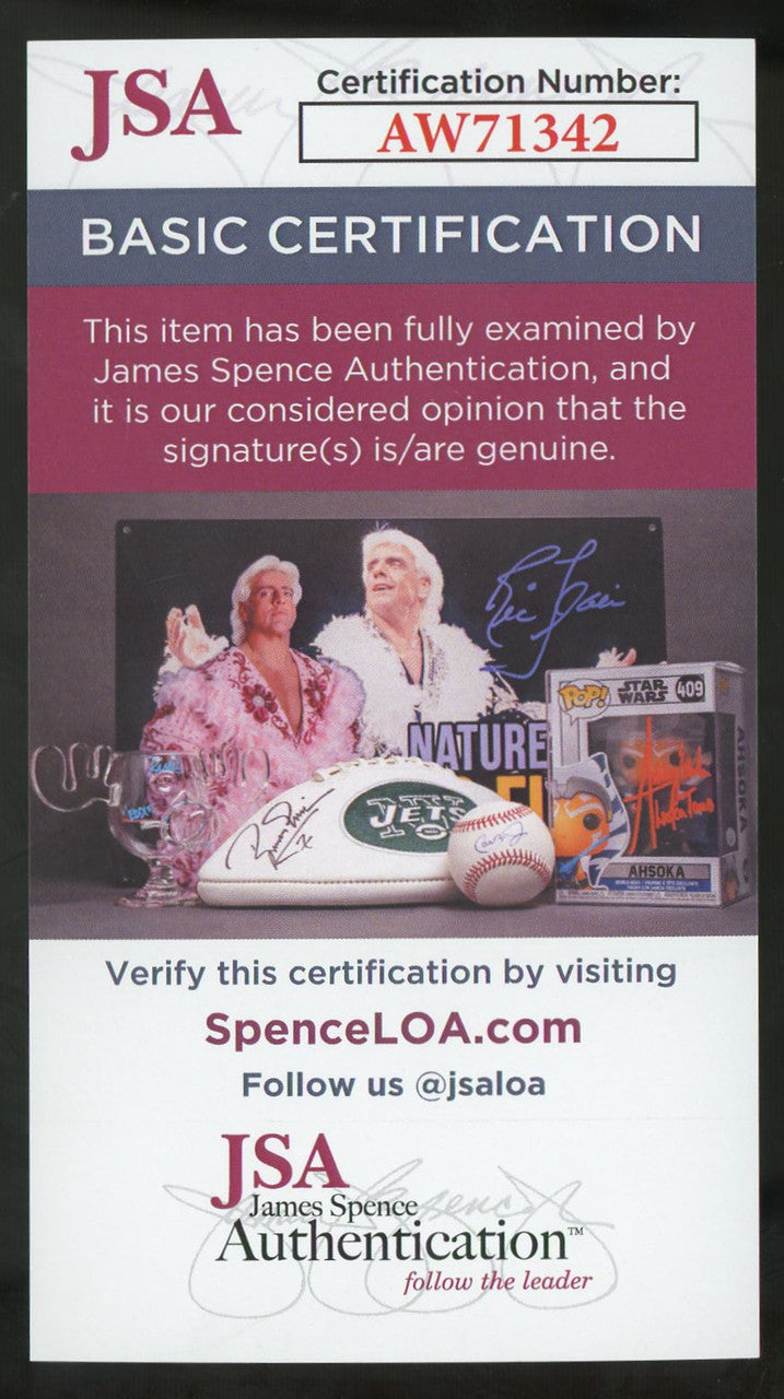 Stan Coveleski Signed Autographed Index Card JSA AW71342