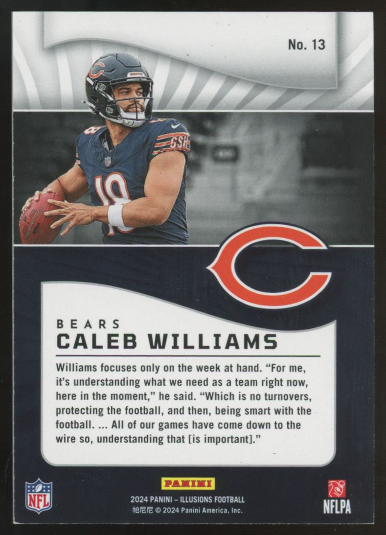 2024 Panini Illusions Caleb Williams RC Bronze Trophy /75 #13
